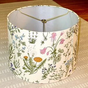 Floral Drum Lampshade New W/O tags  - 13” x 13” x 10”